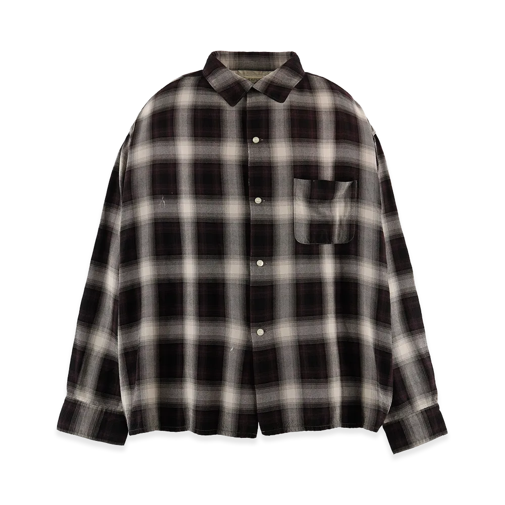 SAINT Mxxxxxx Rayon Shirt Check "Black/Gray"