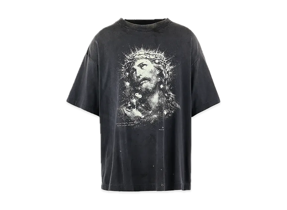 SAINT Mxxxxxx SS Tee_Jesus "Black" SM-HR8-0000-016