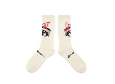 SAINT Mxxxxxx Socks/Eye "Ecru" (25SS) SM-HR8-0000-102