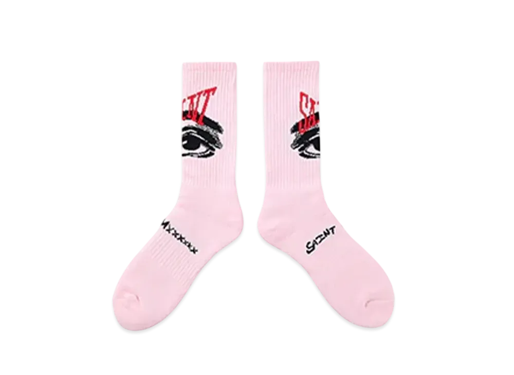 SAINT Mxxxxxx Socks/Eye "Pink" (25SS) SM-HR8-0000-103