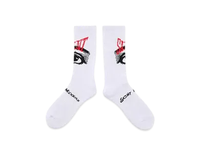 SAINT Mxxxxxx Socks/Eye "White" (25SS) SM-HR8-0000-100