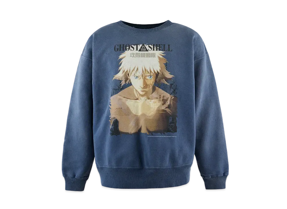 SAINT Mxxxxxx x GHOST IN THE SHELL Crew Neck Sweat "Navy"