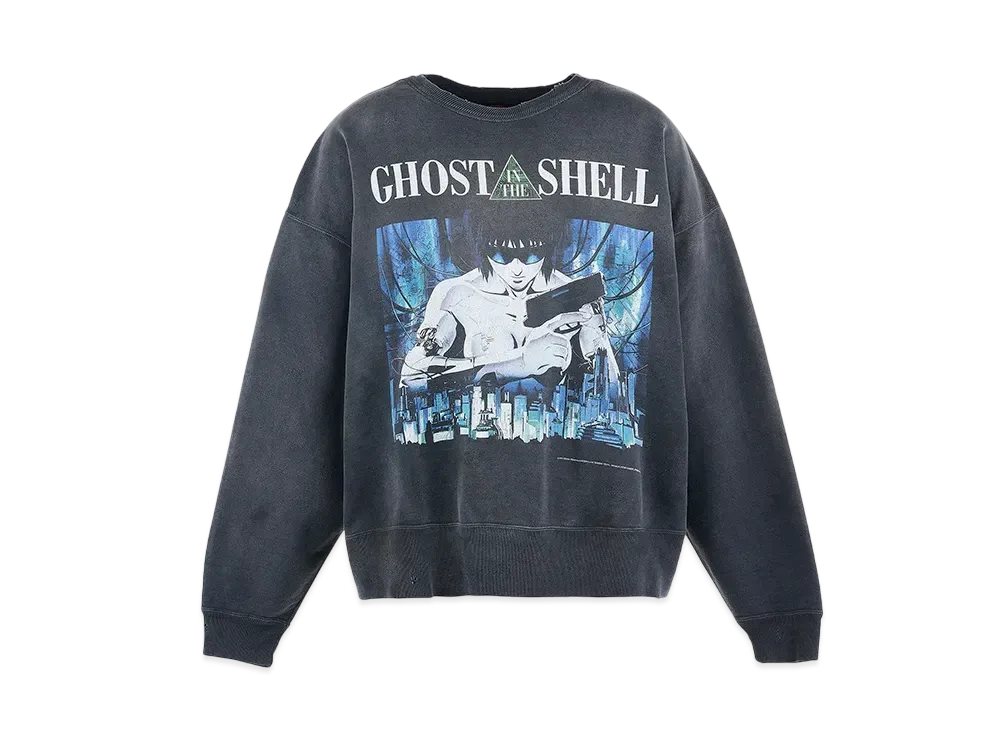 SAINT Mxxxxxx x GHOST IN THE SHELL Crew Neck Sweat "Black"