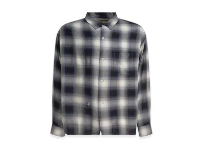 SAINT Mxxxxxx x LASTMAN Check Shirt Cotton "Navy"