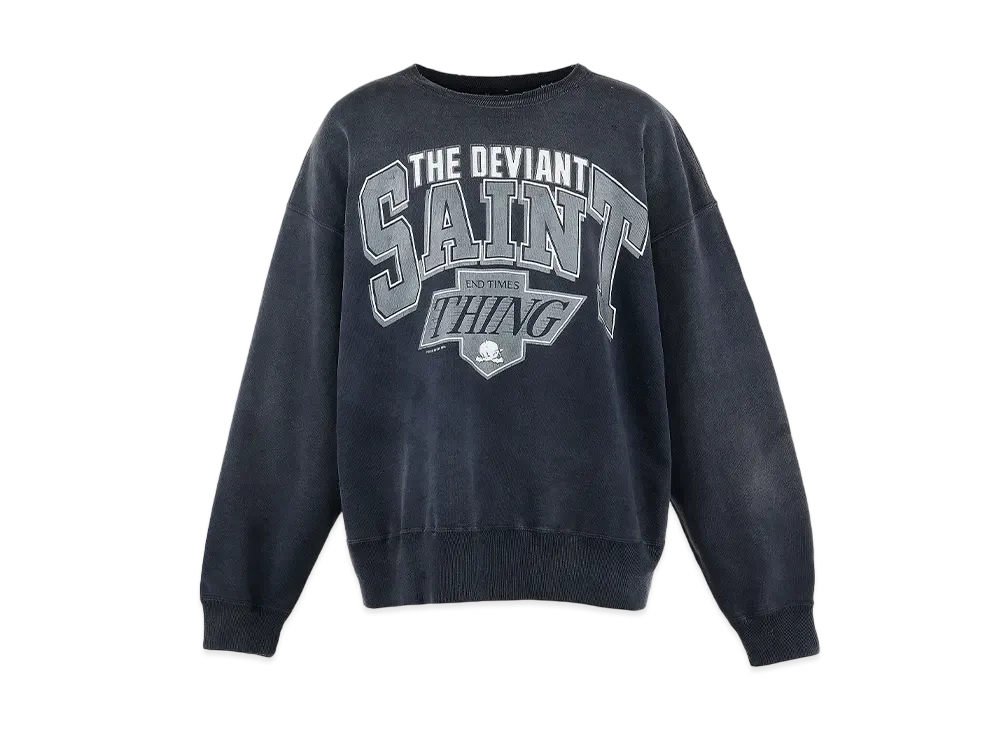 セントマイケル クルーネック スウェット ザデヴィアン "ブラック"