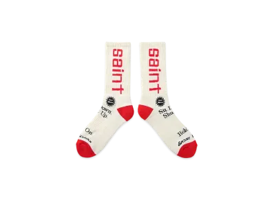 SAINT Mxxxxxx Socks Sit Down "Ecru" SM-HR8-0000-106