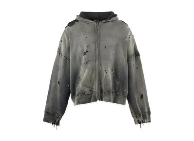 SAINT Mxxxxxx Zip Up Hoodie Double Face "Black"