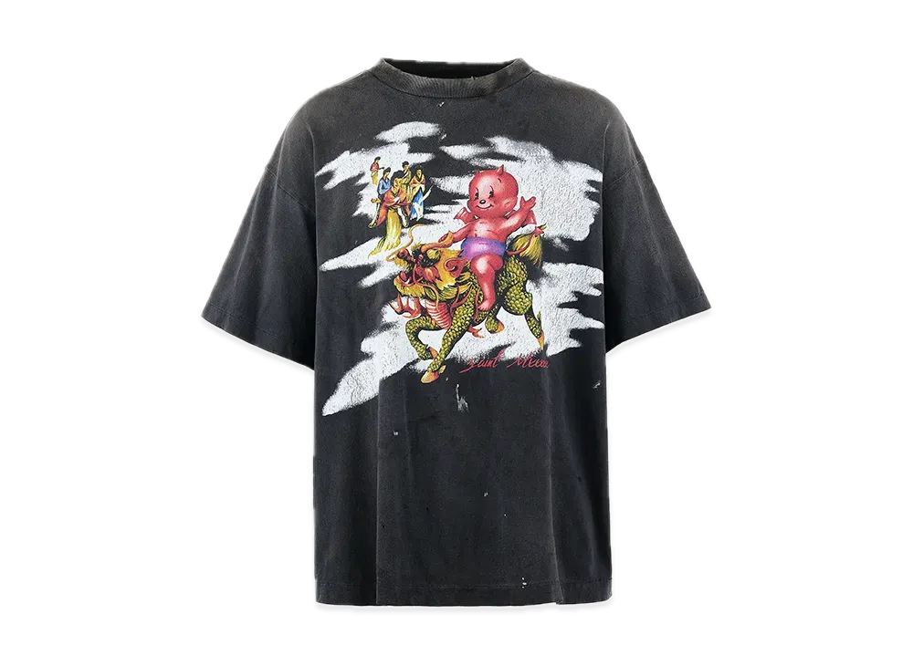 SAINT Mxxxxxx SS Tee Damaged "Black"