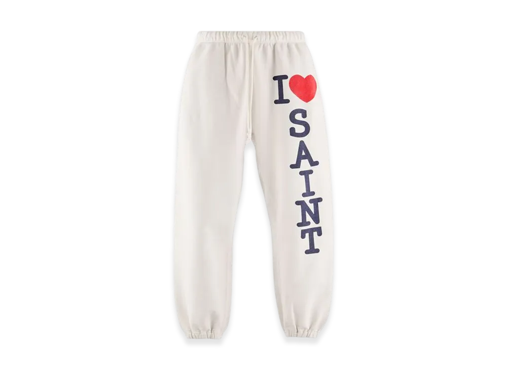 SAINT Mxxxxxx Sweat Pants I Love Saint "White"