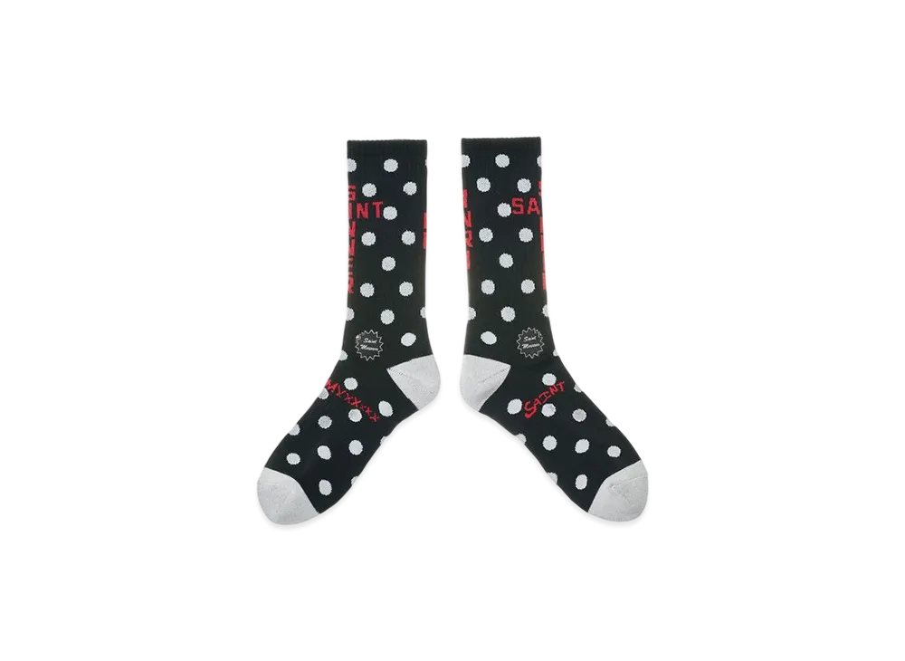SAINT Mxxxxxx Socks Dot "Black"