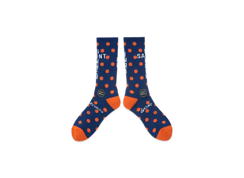 SAINT Mxxxxxx Socks Dot "Navy"
