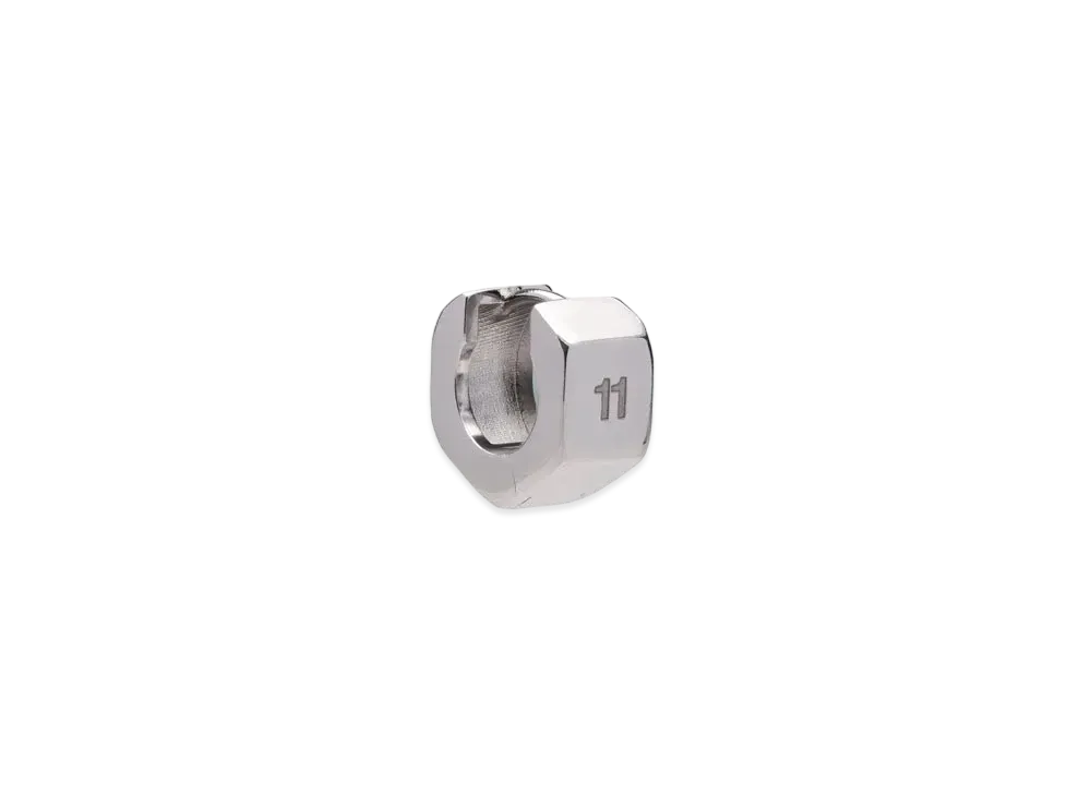 Maison Margiela Bolt & Nut Hoop Earring "Palladium"
