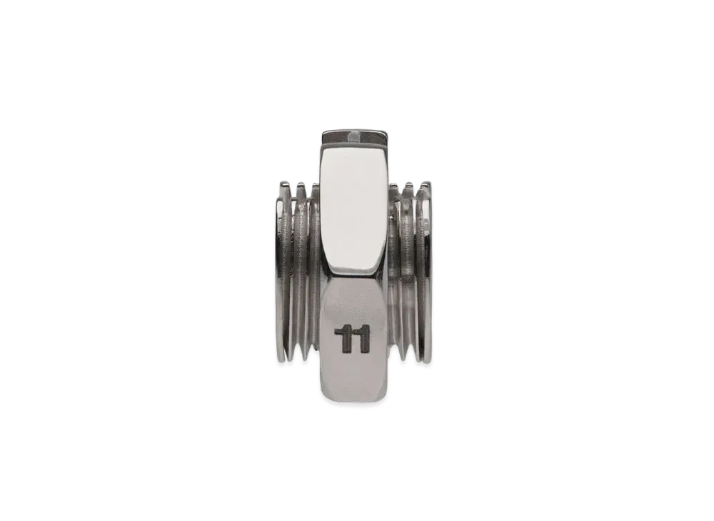 Maison Margiela Bolt & Nut Ridged Earring "Palladium"