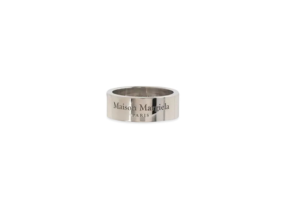 Maison Margiela Logo Ring "Shiny Palladium"