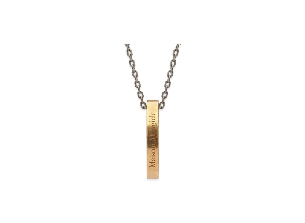 Maison Margiela Logo Ring Necklace Palladium "Gold"