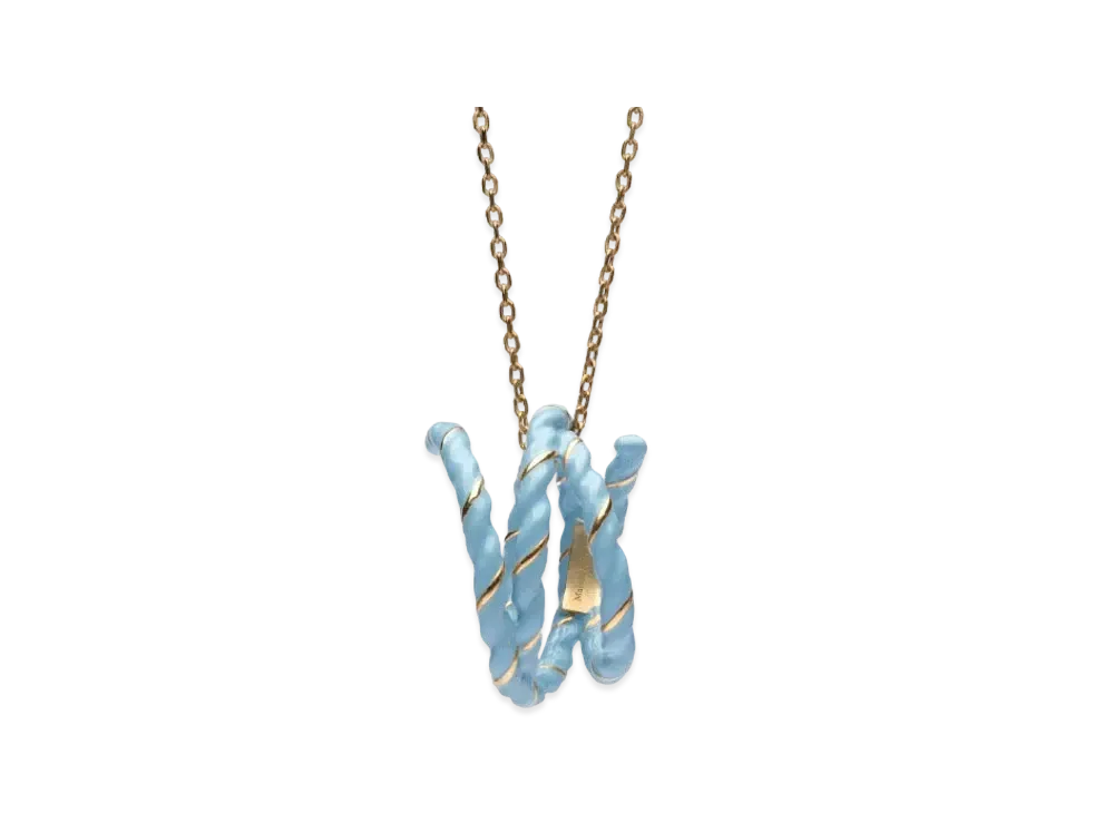 Maison Margiela Laces Necklace "Light Blue/Gold"