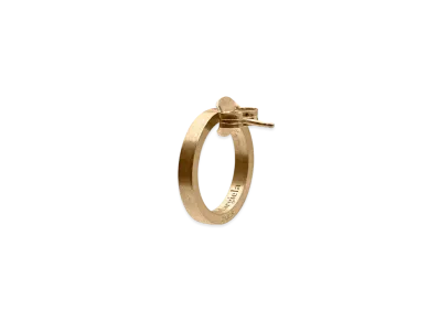 Maison Margiela Numbering Logo Earring "Yellow Gold Plating Burattato"