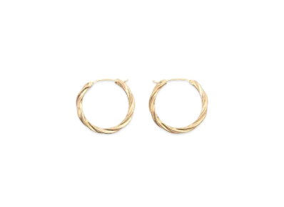 Maison Margiela Timeless Braided Hoop Earring "Gold"