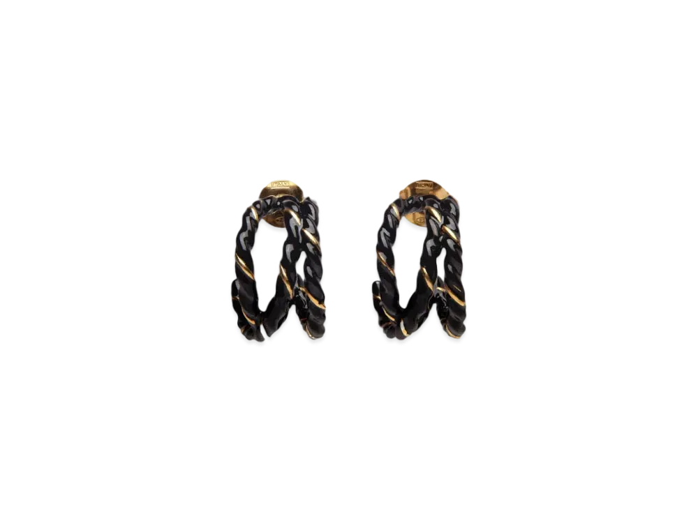 Maison Margiela Laces Earring "Black"