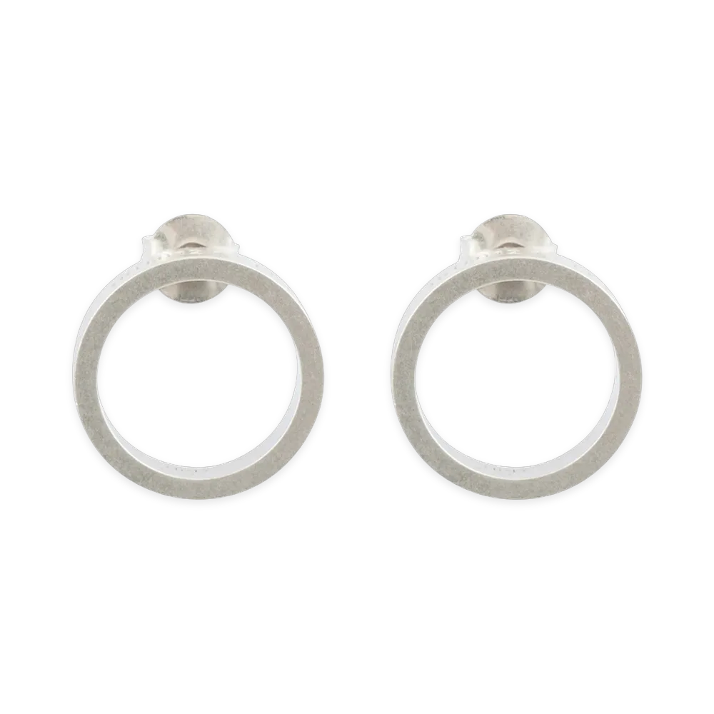 Maison Margiela Women's Number Ref Hoop Earrings "Silver"