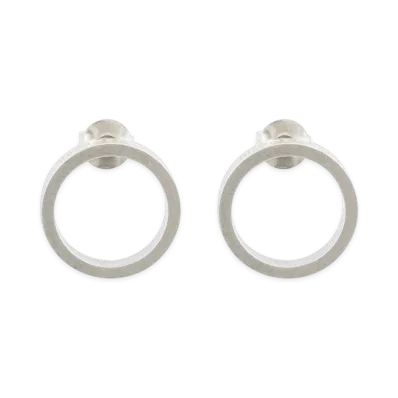 Maison Margiela Women's Number Ref Hoop Earrings "Silver"