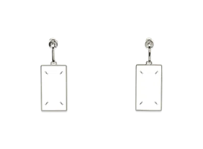 Maison Margiela Women's 'Four Stitches' Earrings "Silver"