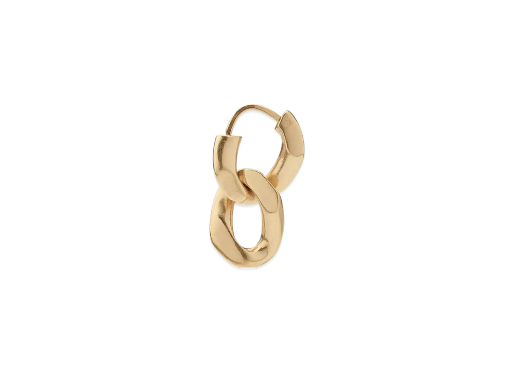 Maison Margiela Maillon Earrings With Double Curved Link "Yellow Gold"