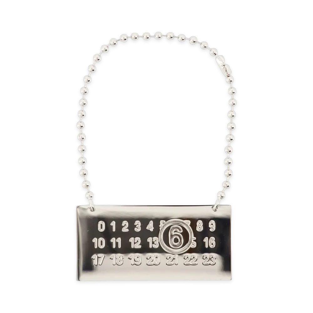 MM6 Maison Margiela Logo Plaque Charm Metal "Silver"