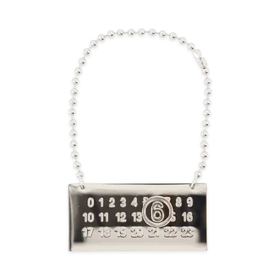 MM6 Maison Margiela Logo Plaque Charm Metal "Silver"