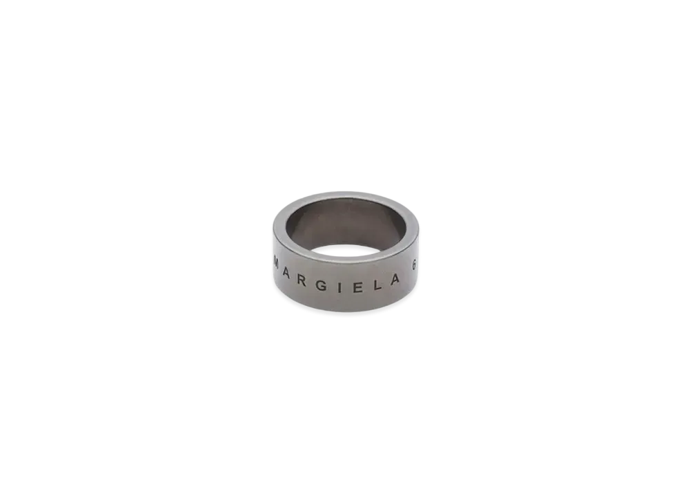 MM6 Maison Margiela Minimal Logo Ring "Matte Palladium"