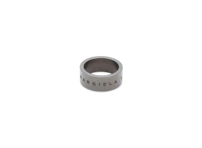 MM6 Maison Margiela Minimal Logo Ring "Matte Palladium"