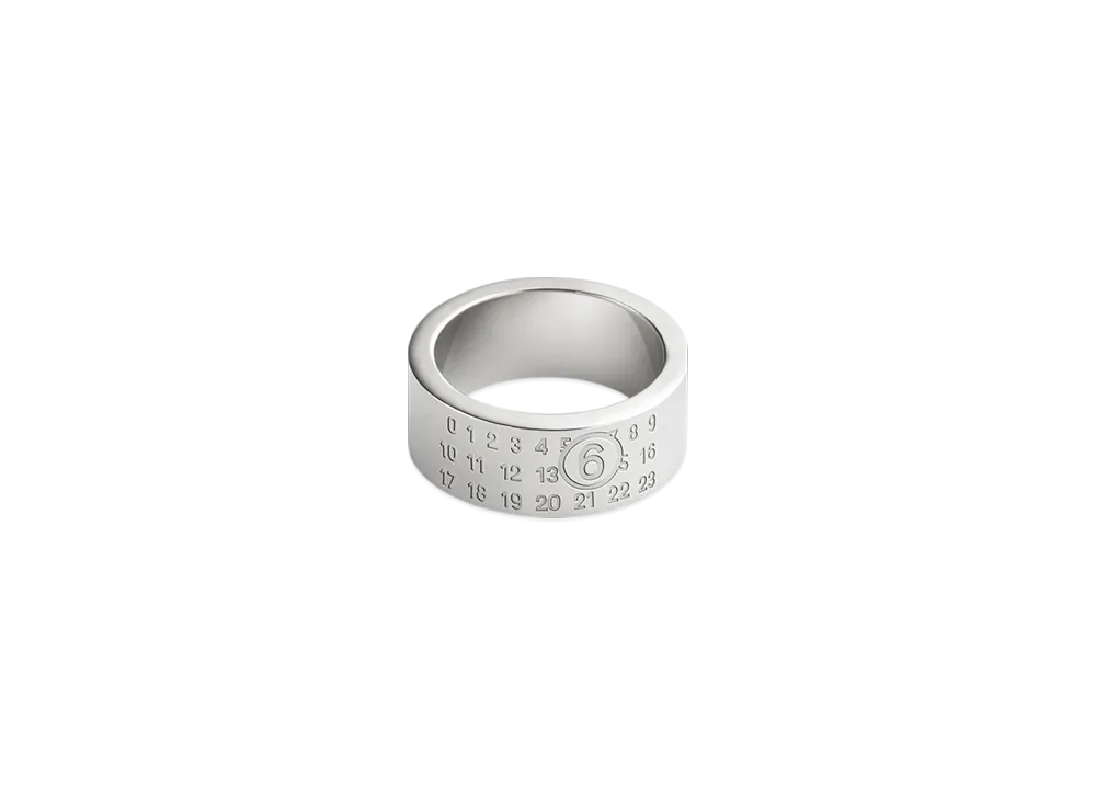 MM6 Maison Margiela Numeric Minimal Signature Ring "Silver"