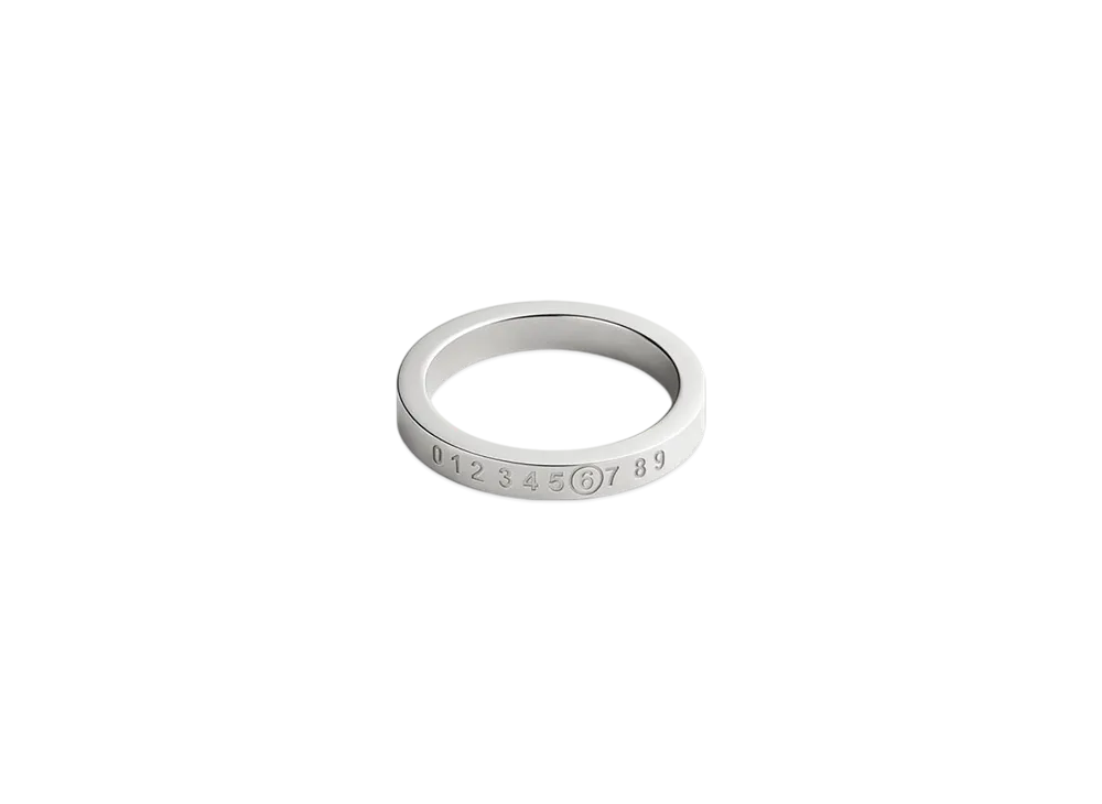 MM6 Maison Margiela Numeric Minimal Signature Ring "Silver"