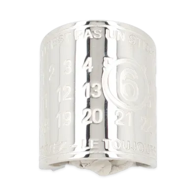 MM6 Maison Margiela Women's Anello Con Logo "Silver"