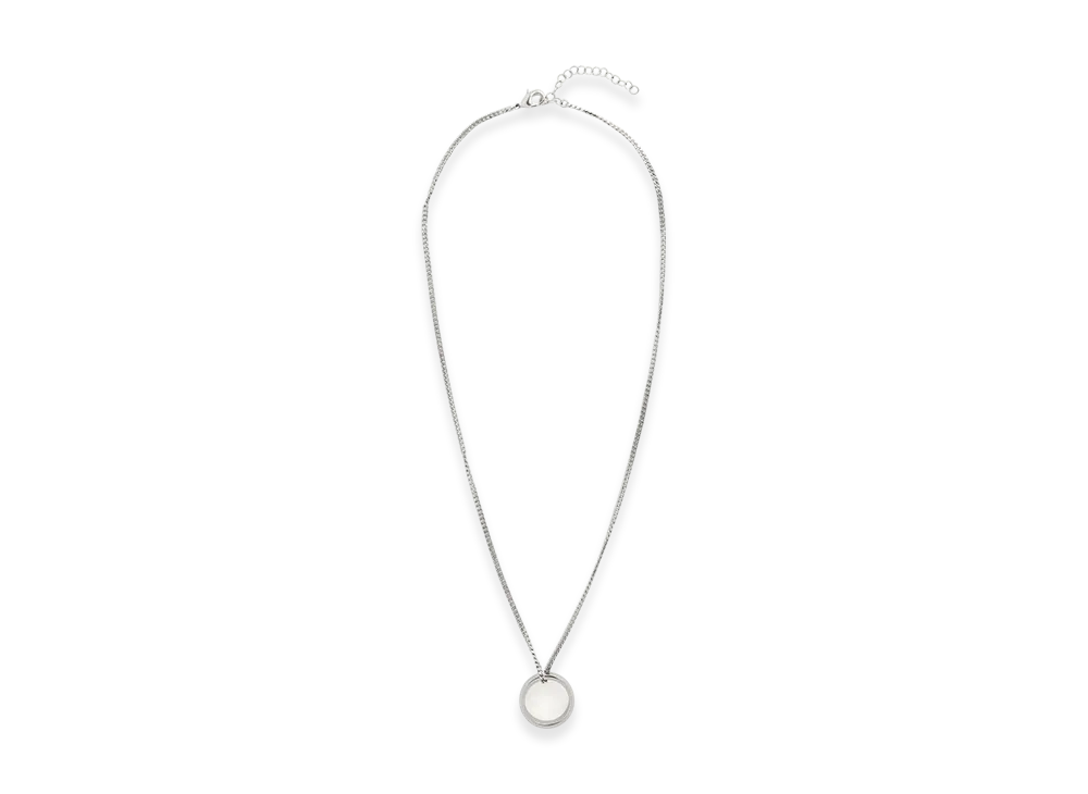 MM6 Maison Margiela Numeric Minimal Signature Pendant Ring Necklace "Silver"