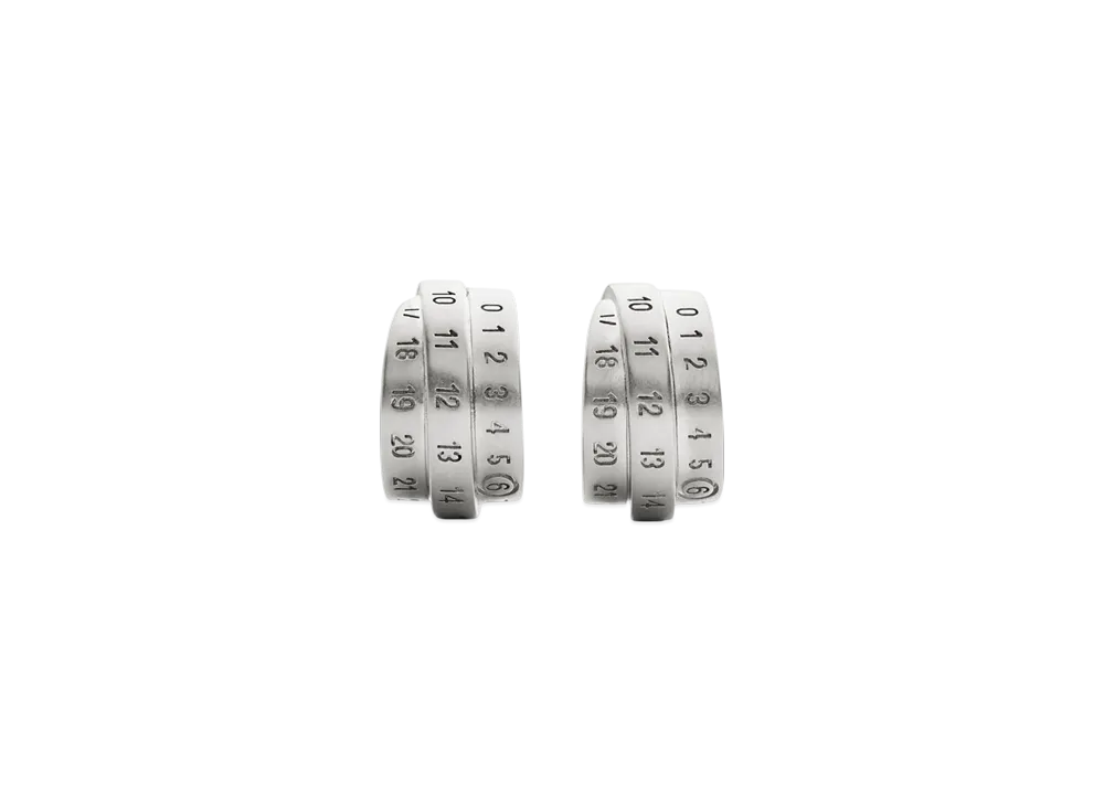 MM6 Maison Margiela Numeric Earrings "Silver"