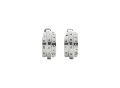MM6 Maison Margiela Numbering Cuff Earrings "Silver"