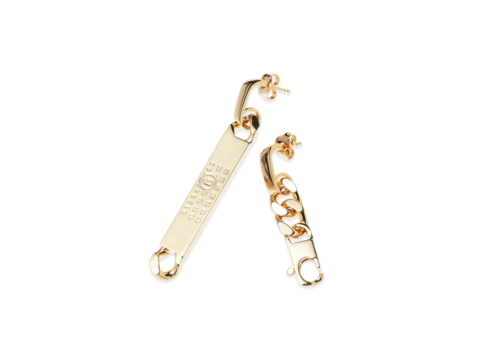MM6 Maison Margiela Drop Chain Earrings "Gold"