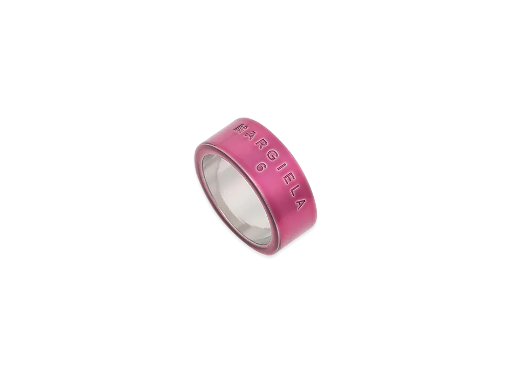 MM6 Maison Margiela Logo Ring "Fuchsia"