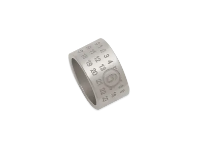 MM6 Maison Margiela Numeric Minimal Signature Ring "Palladium"