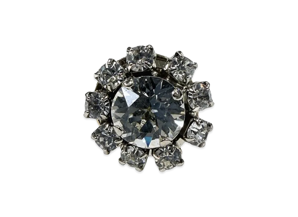 MM6 Maison Margiela Women's Floral Motif Ring "Gold"