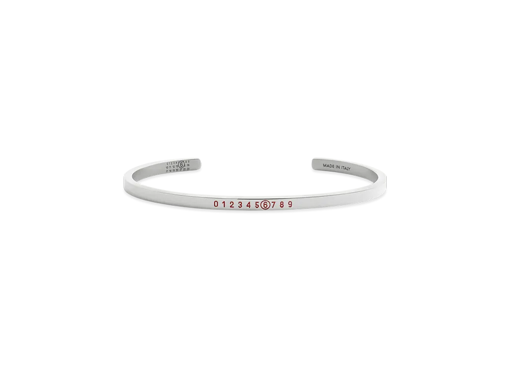 MM6 Maison Margiela Year Of The Snake Bracelet "Polished Silver/Red"