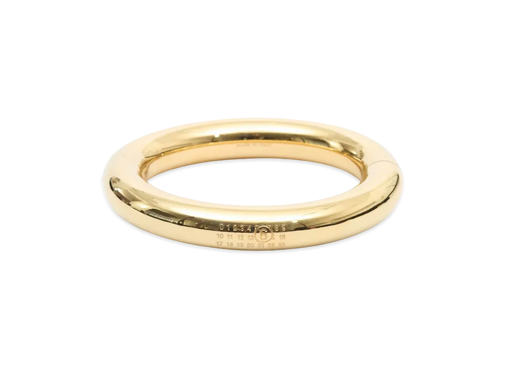 MM6 Maison Margiela Women's Numeric Polished Bangle "Gold"