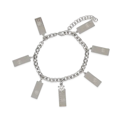 MM6 Maison Margiela Bracciale Con Charms Numeric "Silver"