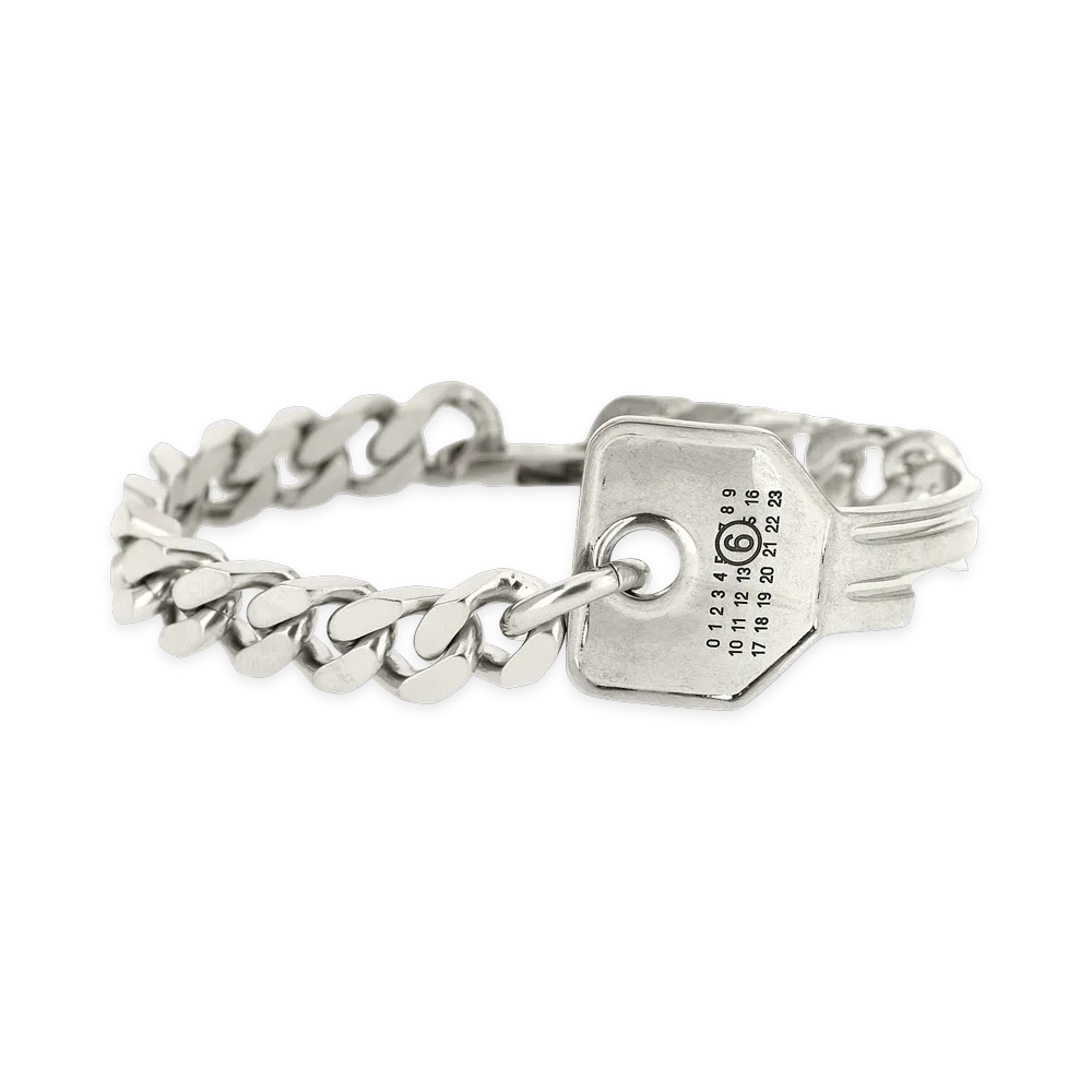 MM6 Maison Margiela Women's Key Chain Bracelet "Silver"