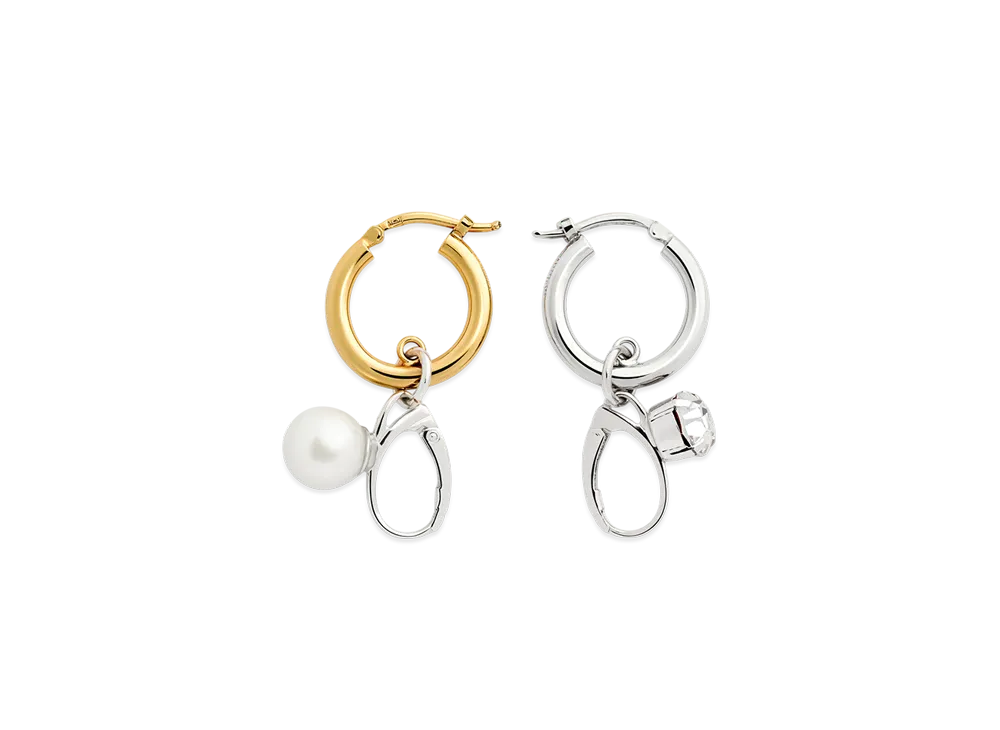 MM6 Maison Margiela Found Object Earrings "Silver"