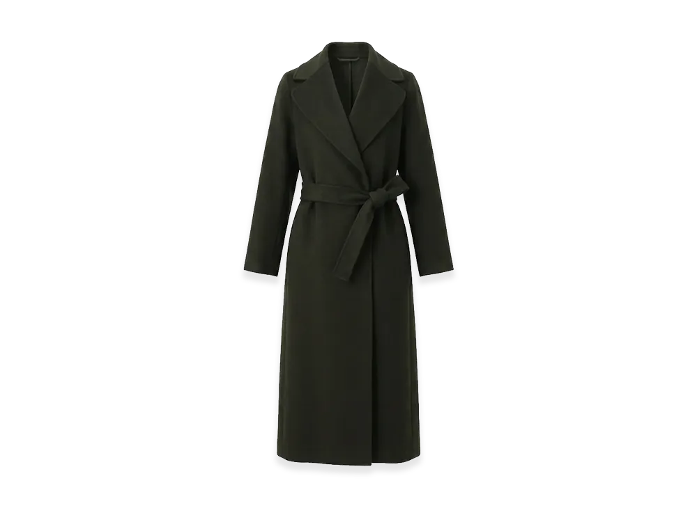 S Max Mara Women's Poldo Double-Faced Coat "Dark Green"