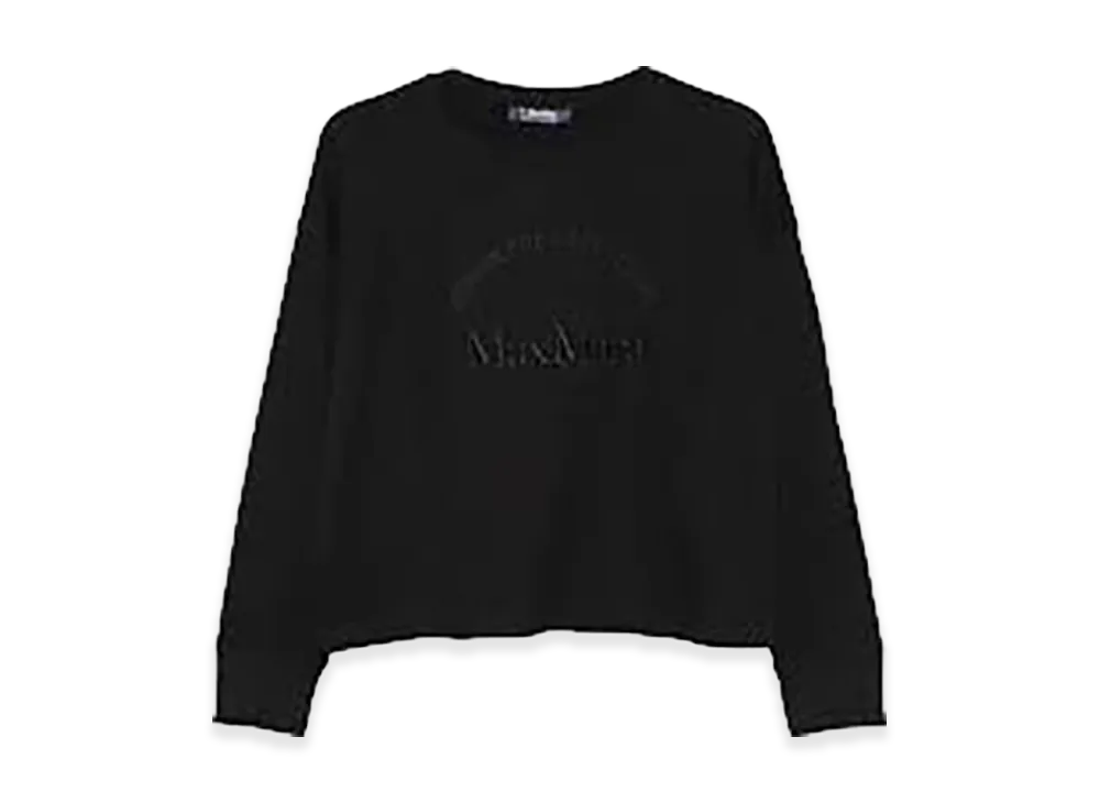 S Max Mara Women's Rugiada Long Sleeve T-Shirt "Black"