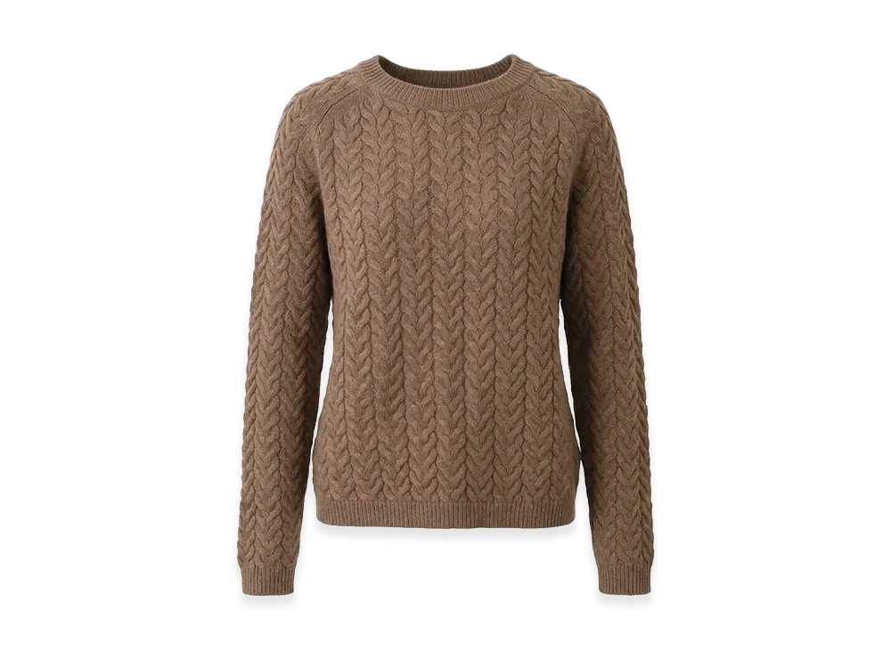 S Max Mara Women's Eliane Cable Knit "Brown"