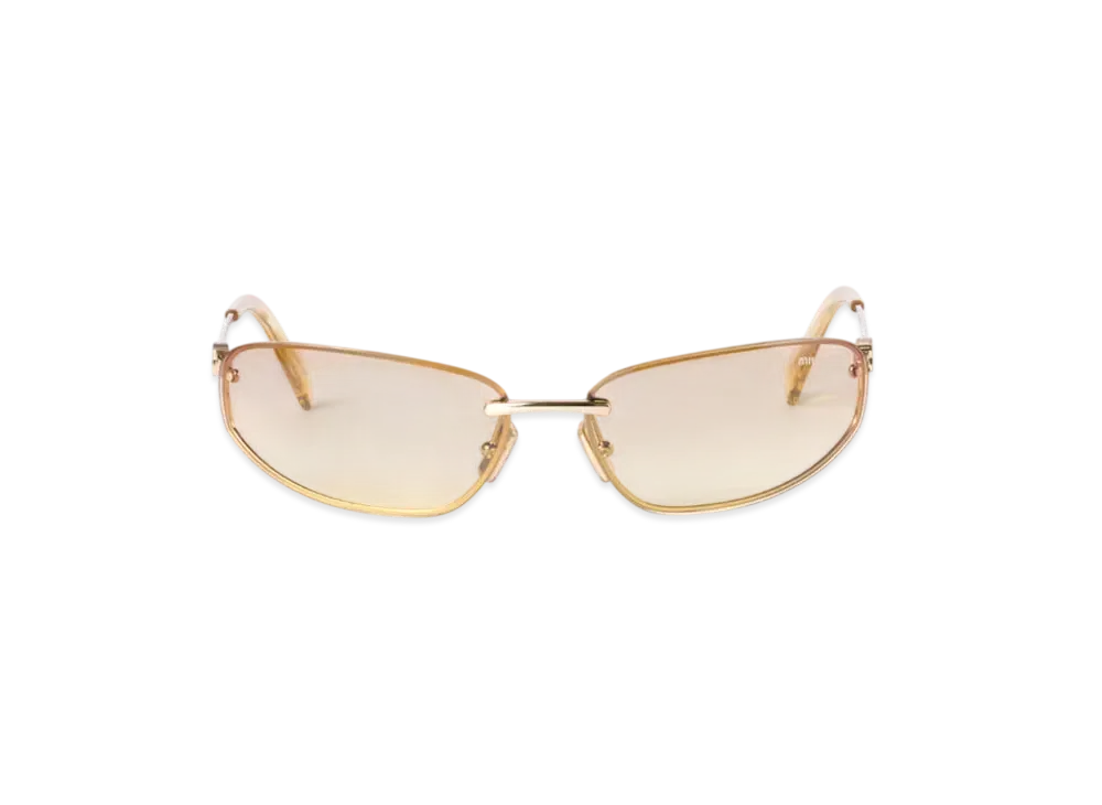 MIUMIU Runway Sunglasses "Silver Sfumato Yellow Lens"